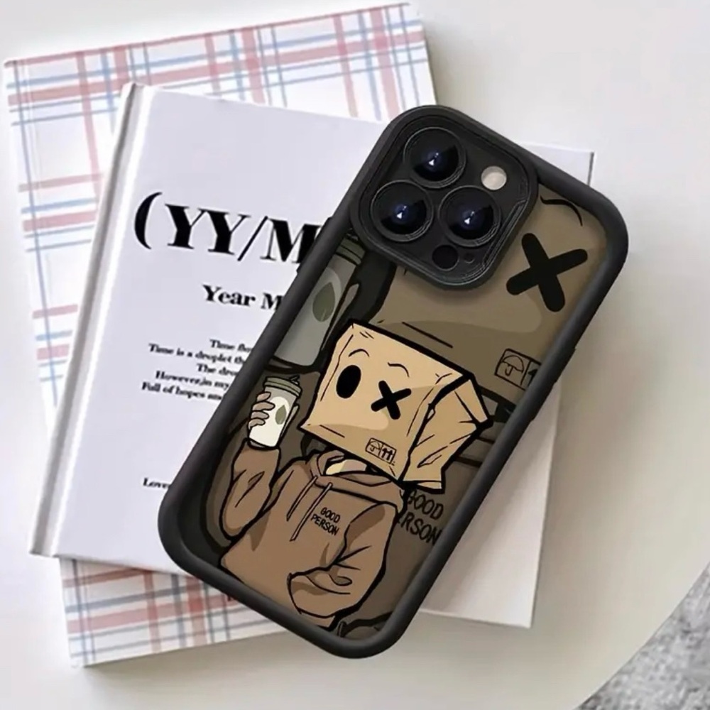 “Good Person” Graphic Black Silicone Phone Case iPhone 14 Pro Max Compatible
